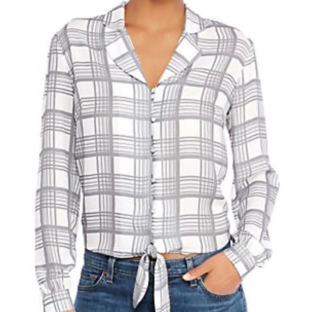 The Limited Long Sleeve Front Tie ShIrt